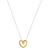 Estella Bartlett Doodle Heart Necklace - Silver/Gold