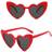 Shein Photoprops Heart Shaped Glasses for Women Red 1-pack