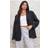 PrettyLittleThing Structured Oversized Blazer - Black
