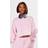 PrettyLittleThing Tall Washed Pink Distressed Varsity Cropped Sweatshirt