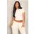 PrettyLittleThing Tall Stone Embroidered Fitted T Shirt - White