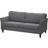 IKEA Ekholma 3er-Sofa Hakebo Dark Grey Sofa 207cm 3-Sitzer