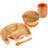 Tiny Dining 5pc Bamboo Elephant Baby Weaning Set Orange One Size