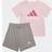 adidas Essentials Organic Cotton Tee and Shorts Set - Clear Pink/Preloved Fuchsia