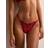 Nelly Satin Shell Thong - Röd