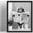 Biufo Biufo Monkey on Toilet Canvas Wall 8" x 10" Framed Art 8x10"
