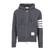 Thom Browne Classic Loopback 4 Bar Full Zip Hoodie Men - Dark Grey