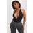 PrettyLittleThing Shape Black Ribbed Halterneck Plunge Bodysuit