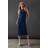 Warehouse Dark Wash Pencil Dress - Dark Wash