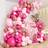 Tianfu 141Pcs Pink Balloon Garland Arch Kit, Hot Pink Metallic Rose Gold Chrome Confetti Balloons