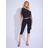 Public Desire Knot Detail Tie Side Luxe Slinky Capri Pants - Black