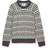 Mads Nørgaard Iceland Kilian Sweater - Dark Grey Melange/Winter White