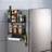 LivingAndHome Magnetic Fridge Side Storage Hanging Shelf - Black Kitchen Storage