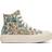 Converse White Chuck Taylor All Star Lift Platform Floral Tapestry High Top Sneakers - Egret/Nat Ivo/Blk