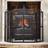 Dibor Vintage Style Blacksmith 3-Fold Window Fireplace Guard Fire Screen Guard H71Cm X W102Cm One Size