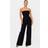 PrettyLittleThing Premium Black Woven Bandeau Corset Jumpsuit