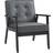 Homcom Occasional Grey Armchair 78cm