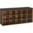 Vasagle Compartments for Living Room Vintage Brown/Maroon Storage Bench 105x48cm