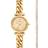 Fossil Carlie ES5387SET Dame 28 mm Analog Kvarts Mineralglas Gold 12 mm