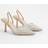 boohoo Pearl Embellished Slingback Court Heels - Beige