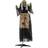 Homcom 160cm 63" Witch Outdoor Halloween Decoration, Halloween Animatronic with Sound Activated, Light Up Eyes, Sound Effects Aosom UK