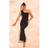 PrettyLittleThing One Shoulder Fitted Maxi Dress - Black