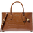 Michael Kors Scarlett Medium Crocodile Embossed Patent Leather Satchel - Chestnut