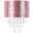 ValueLights Pink Glitter Easy Fit Lampshade Drum Light Shade