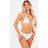 PrettyLittleThing Triangle Mix Match Bikini Top - White