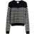 H&M Fine Knit Cardigan - Black/White Striped