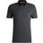 BOSS Logo-print polo shirt in Oxford-piqué cotton Dark Grey