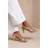 Where's That From Mykonos Wide Fit Mutli Strap Slingback Low Block Heel - Gold