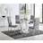 Furniturebox Scottsmoor Modern Halo Grey Dining Set 100x100cm 5pcs