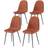 Vida Designs Luton Orange Kitchen Chair 88cm 4pcs