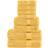 vidaXL Premium Handduk Guld (140x70cm)
