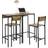 SoBuy Home Kitchen Breakfast Black Barbord 40x60cm 4st