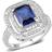 Alamode Jewelry Ring - Silver/Blue