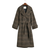 Gant Wool Plaid Trench Coat - Black