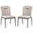 Widppsopt Napa Leather Light Grey Kitchen Chair 86cm 2pcs