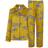 Chelsea Peers Satin Zebra Print Long Pyjama Set - Mustard