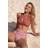 Cupshe Bikini Top Ditsy High-Waisted Bottoms Set - Brown