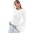 ASOS DESIGN shirred top with angel sleeves in white