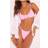 PrettyLittleThing Pink Tie Side Ruched Bikini Bottoms, Pink