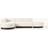 Westwing Collection Natalie Teddy-Bouclé Off White/Dark Beech Wood Soffa 337cm 3-sits