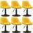 vidaXL 3088809 Mustard Yellow Köksstol 77.5cm 6st