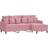 vidaXL 3-Sitssoffa Med Fotpall 180 cm Sammet Soffa 3-sits