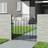 Garden Sanctuary 3ft Black Modern Arched Top Metal Gate 850 x 900 mm