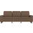 vidaXL Relaxation Brown Sofa 214cm 3 personers