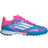 Adidas Junior F50 League Turf Soccer - Solar Blue / Cloud White / Solar Pink