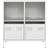 vidaXL Cold-Rolled Steel White Skænk 68x73.5cm